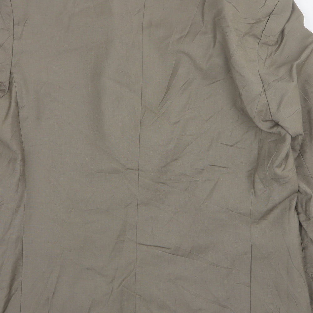 The Label Mens Beige Wool Jacket Suit Jacket Size 42