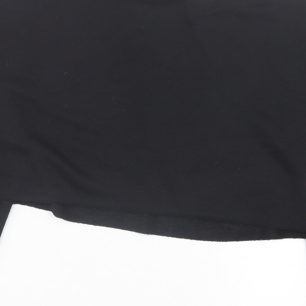 SheIn Womens Black Polyester Pullover Sweatshirt Size XS Pullover - Cropped