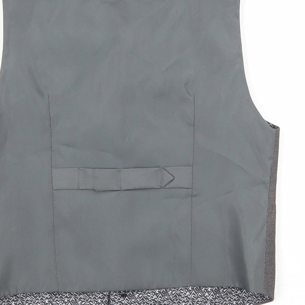 Next Boys Grey Gilet Blazer Size 3-4 Years Button - Suit