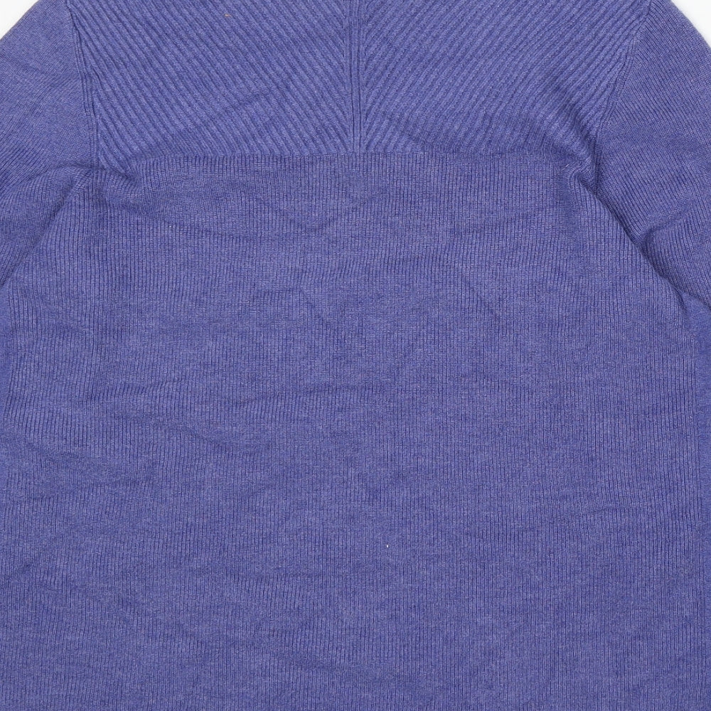 Marks & Spencer Womens Purple Mock Neck Viscose Pullover Jumper Size M