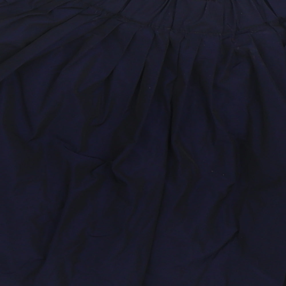 Marks & Spencer Girls Blue Polyester Pleated Skirt Size 3-4 Years Regular