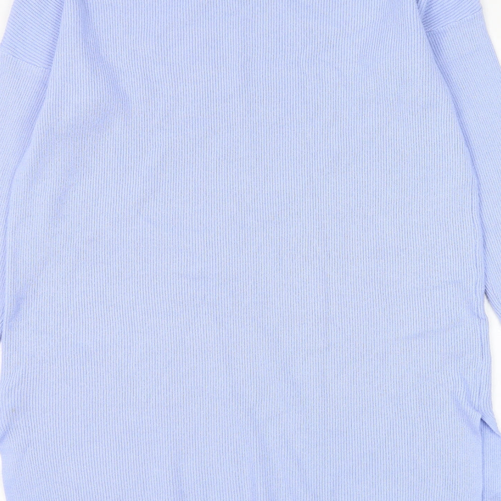 Alexara Womens Blue Round Neck Modal Pullover Jumper Size M