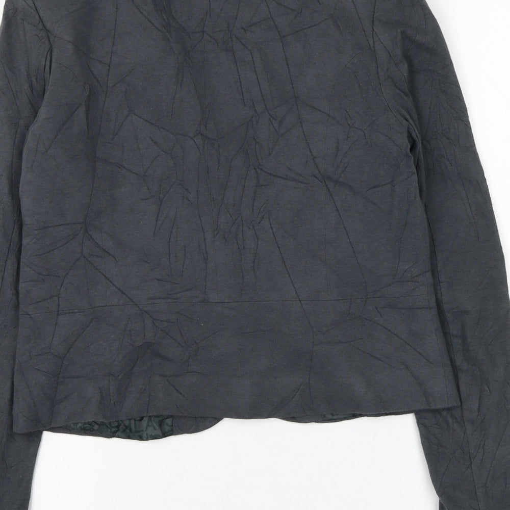 H&M Womens Grey Jacket Blazer Size 12 Button