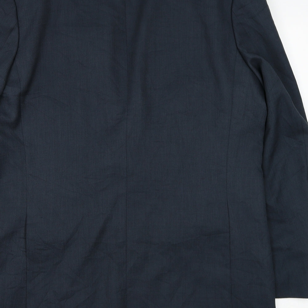 Greenwoods Mens Blue Polyester Jacket Suit Jacket Size 42