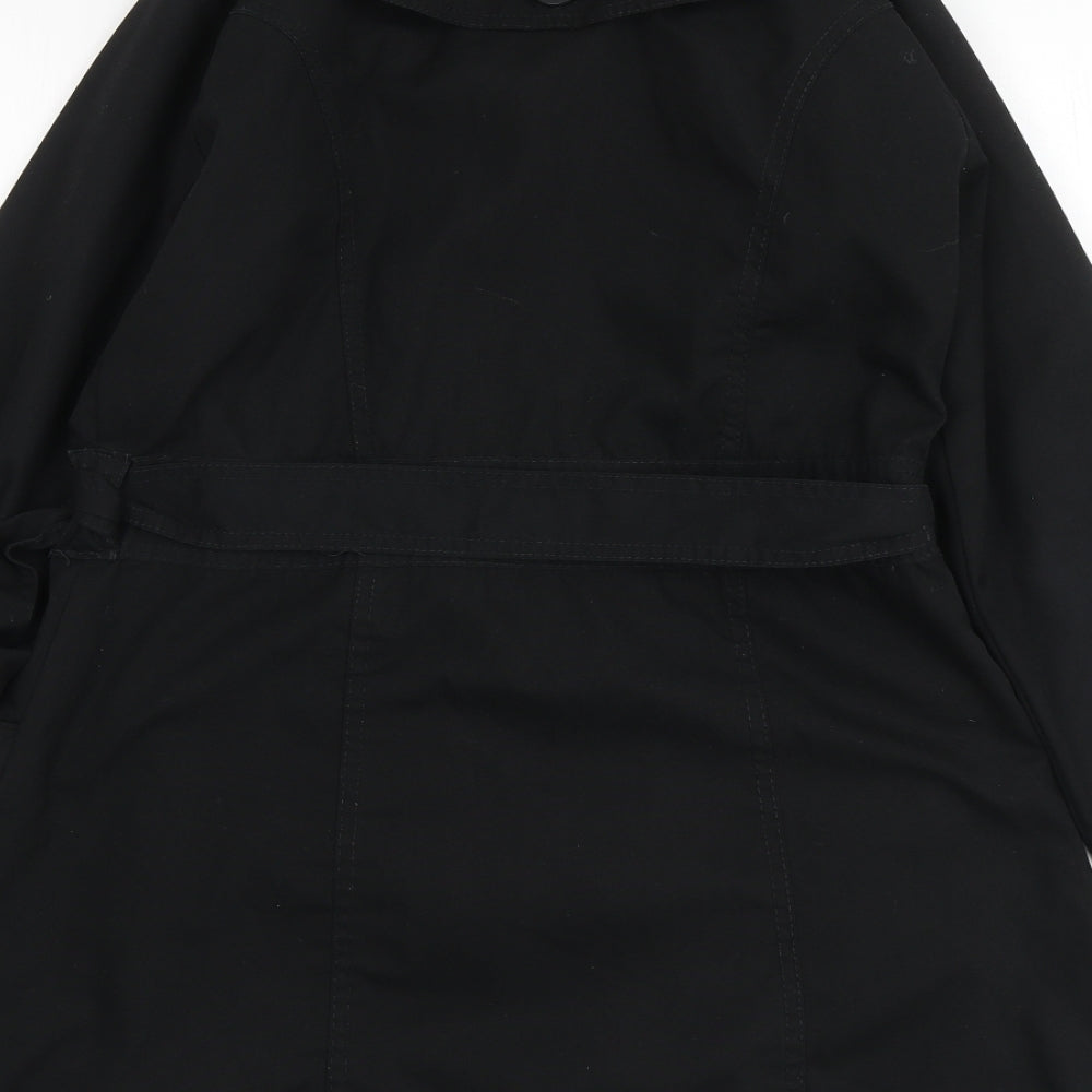 TG Womens Black Pea Coat Coat Size 10 Button