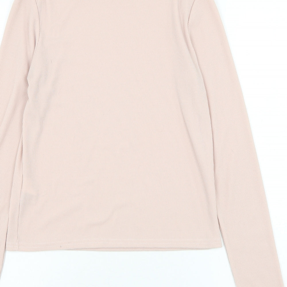 Cooperative Womens Pink Roll Neck Polyester Pullover Jumper Size S