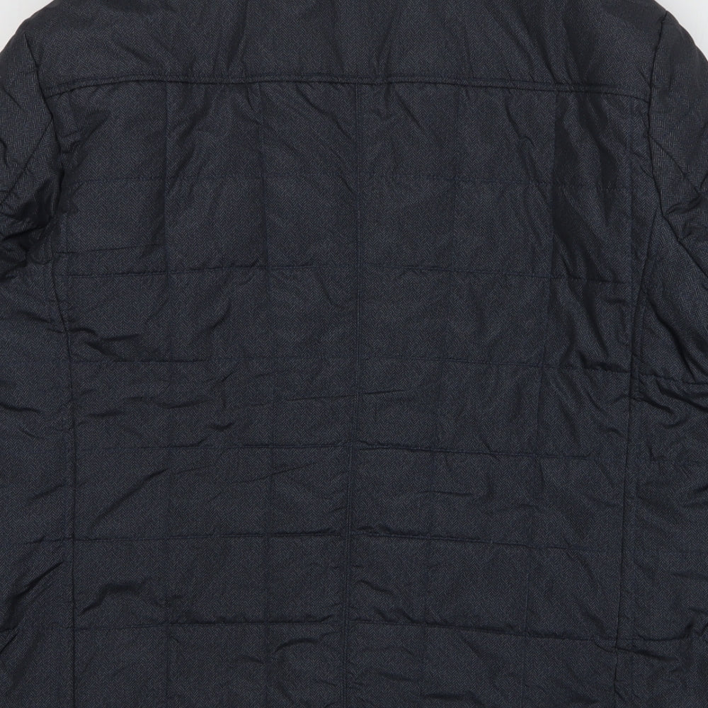 Debenhams Mens Grey Herringbone Jacket Size M Zip