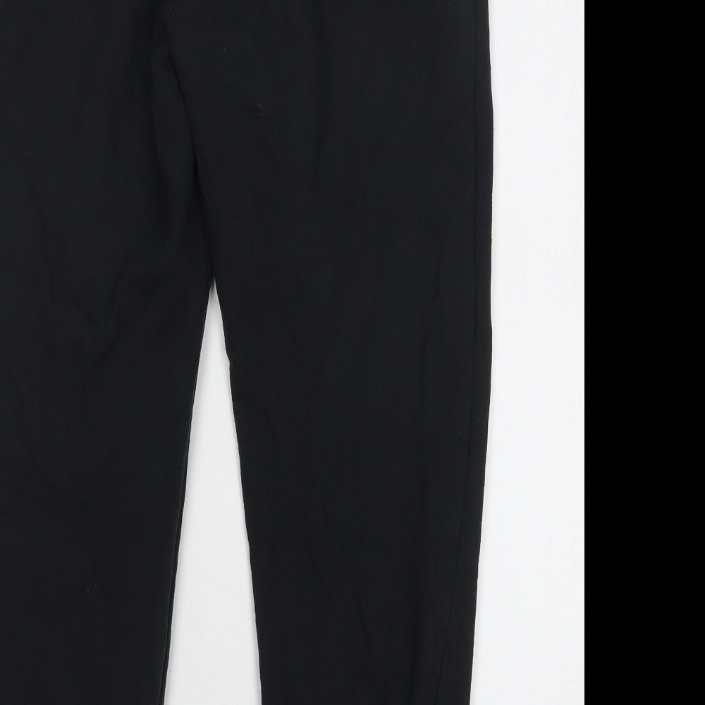 Dunnes Womens Black Cotton Sweatpants Trousers Size S L25 in Regular Drawstring