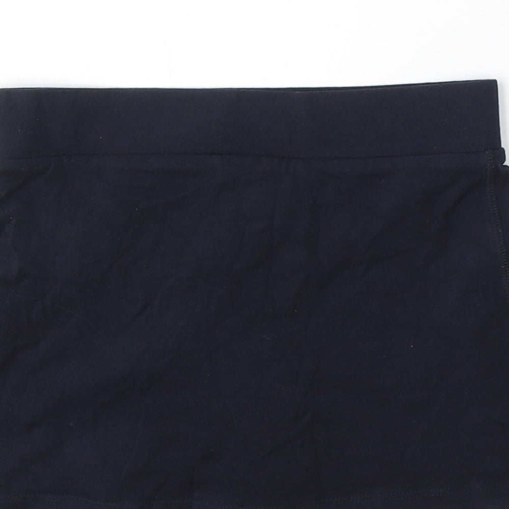 Marks & Spencer Girls Blue Cotton A-Line Skirt Size 4-5 Years Regular