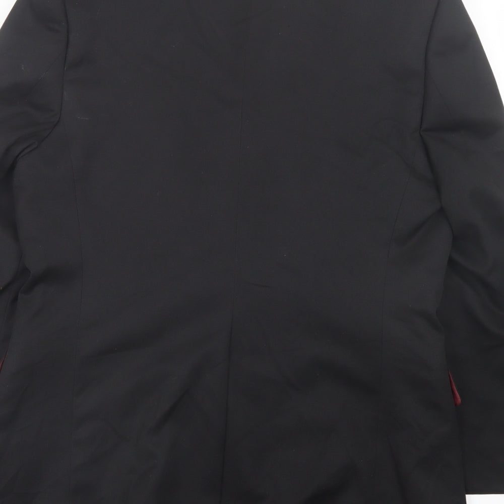 Marks & Spencer Mens Black Polyester Jacket Suit Jacket Size 38