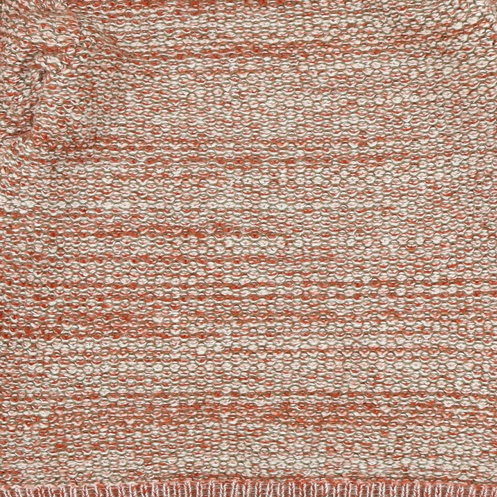 EWM Womens Red Round Neck Striped Acrylic Pullover Jumper Size 10