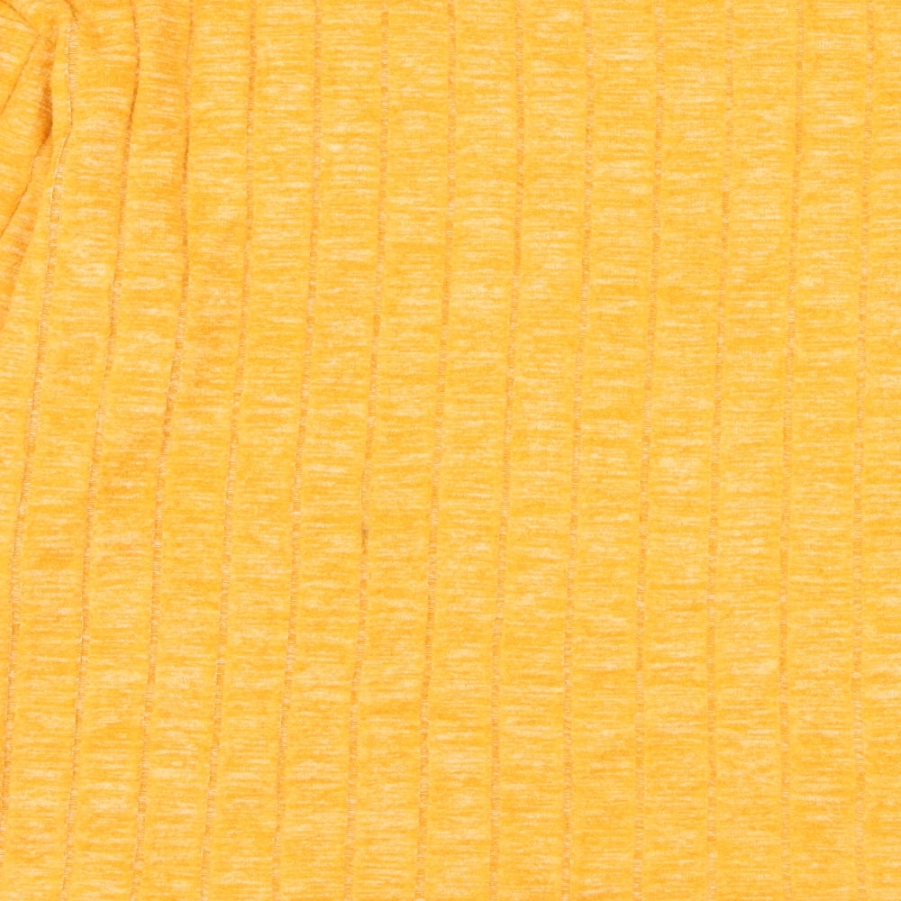 Marks & Spencer Womens Orange Round Neck Viscose Pullover Jumper Size 14