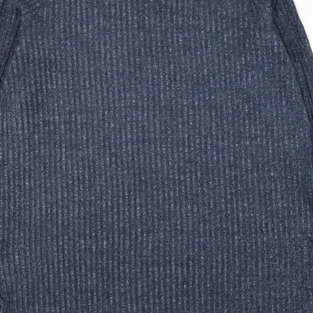 Preworn Womens Blue Round Neck Polyester Pullover Jumper Size L