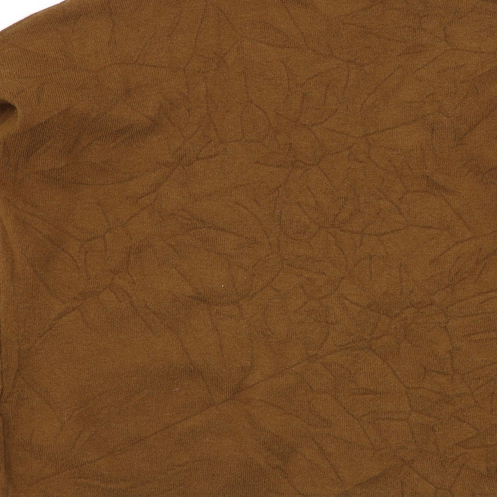 H&M Womens Brown Mock Neck Cotton Pullover Jumper Size XS