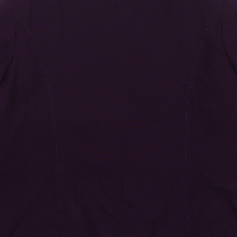Wardrobe Womens Purple Polyester Jacket Suit Jacket Size 16
