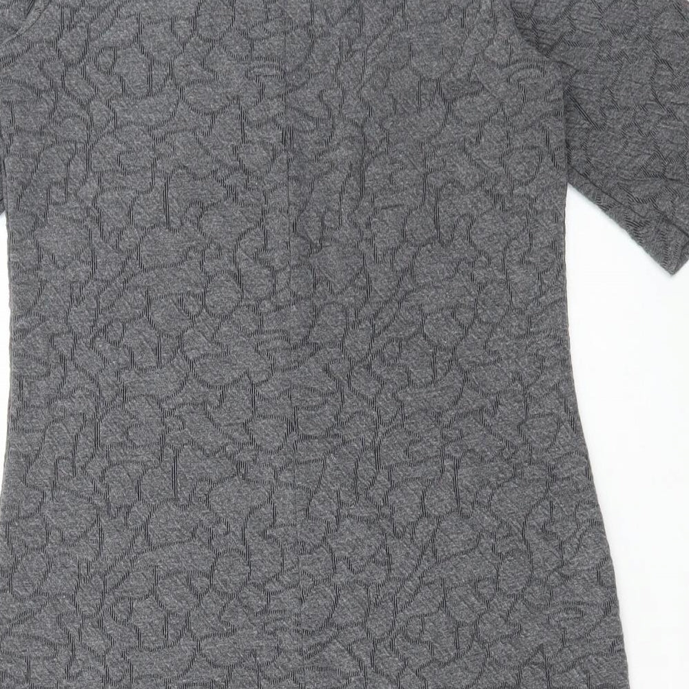 Sandwich Womens Grey Polyester A-Line Size M V-Neck Pullover