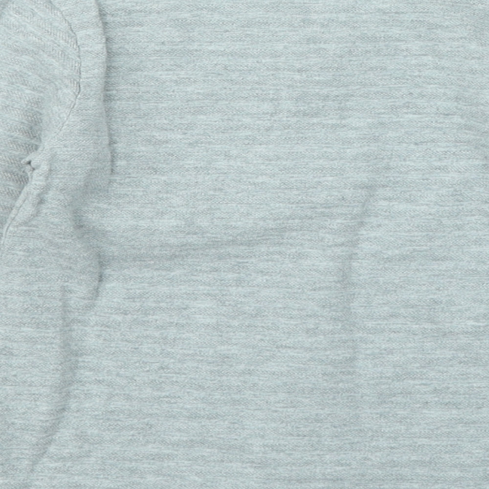 Carter's Boys Grey Cotton Basic T-Shirt Size 4 Years Round Neck Button