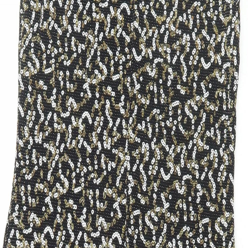 Figa Womens Multicoloured Geometric Polyester A-Line Size 8 Round Neck Pullover
