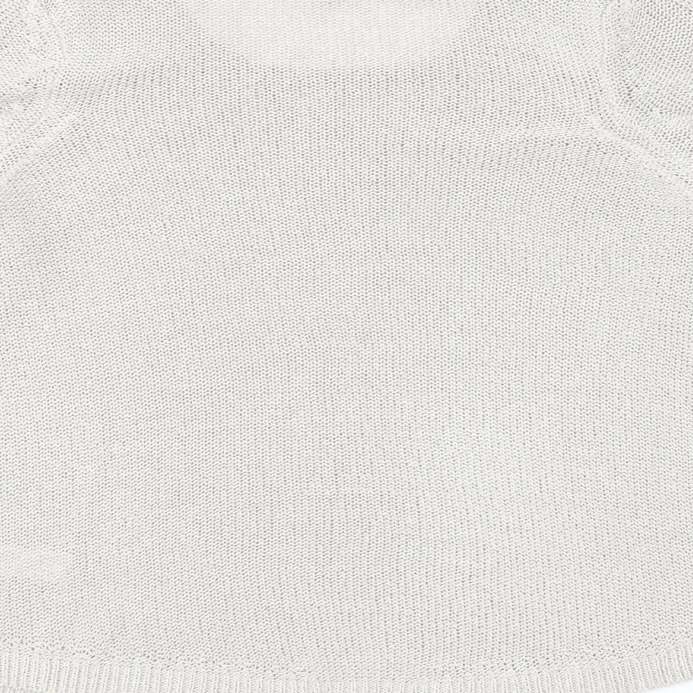 Monsoon Womens Grey Round Neck Acrylic Pullover Jumper Size 10