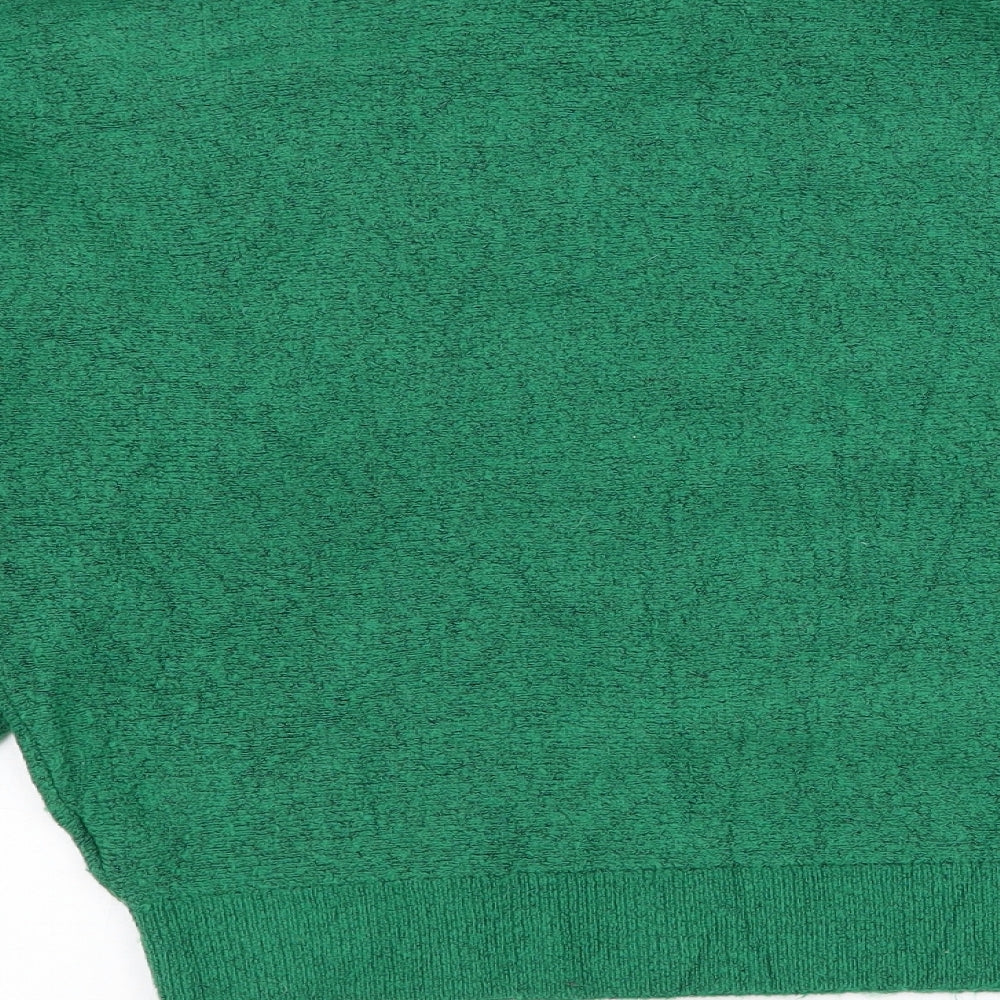 H&M Womens Green Mock Neck Acrylic Pullover Jumper Size XS