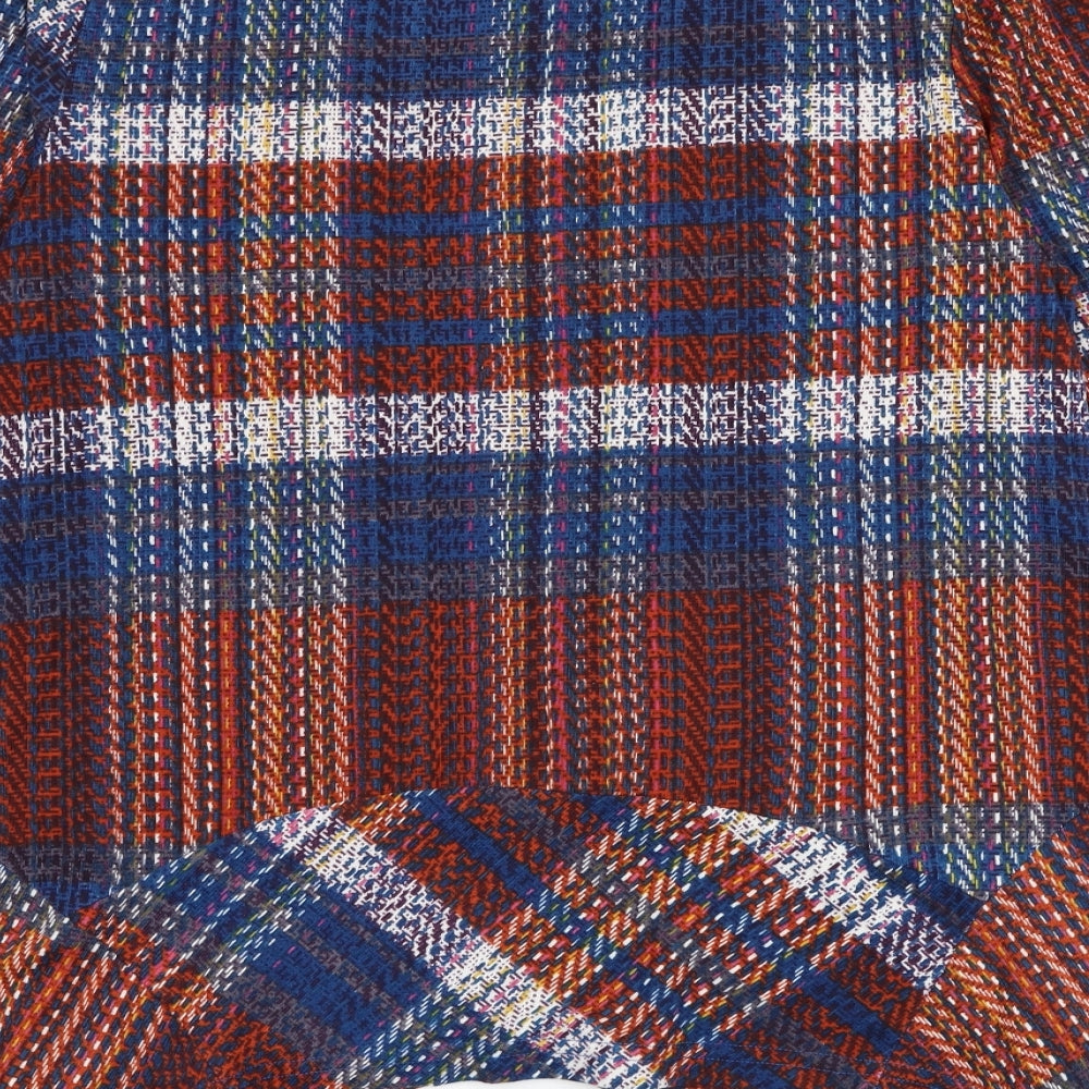 Preworn Womens Multicoloured Round Neck Check Polyester Pullover Jumper Size XL