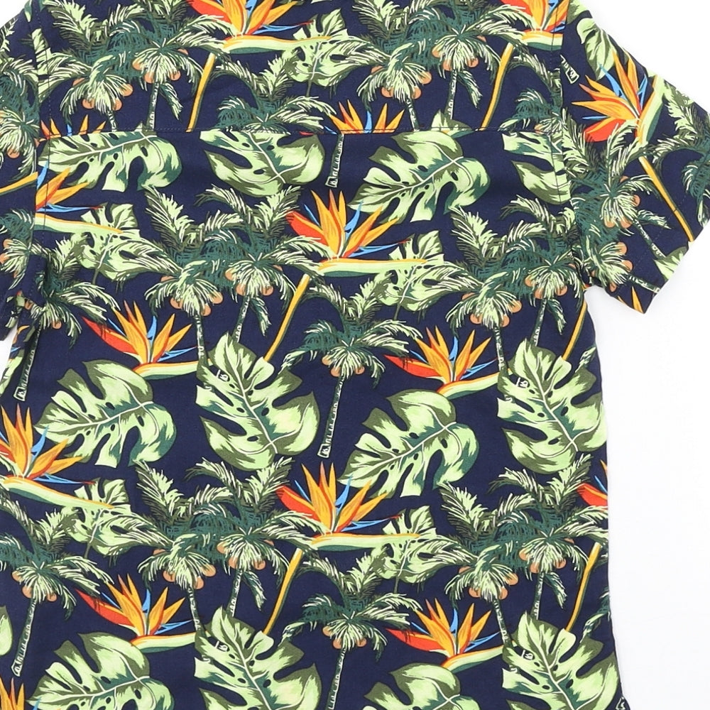 Matalan Boys Multicoloured Floral Viscose Basic Button-Up Size 5 Years Collared Button