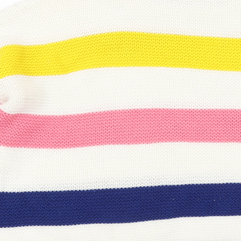 Brave Soul Womens Multicoloured Round Neck Striped Acrylic Pullover Jumper Size 12