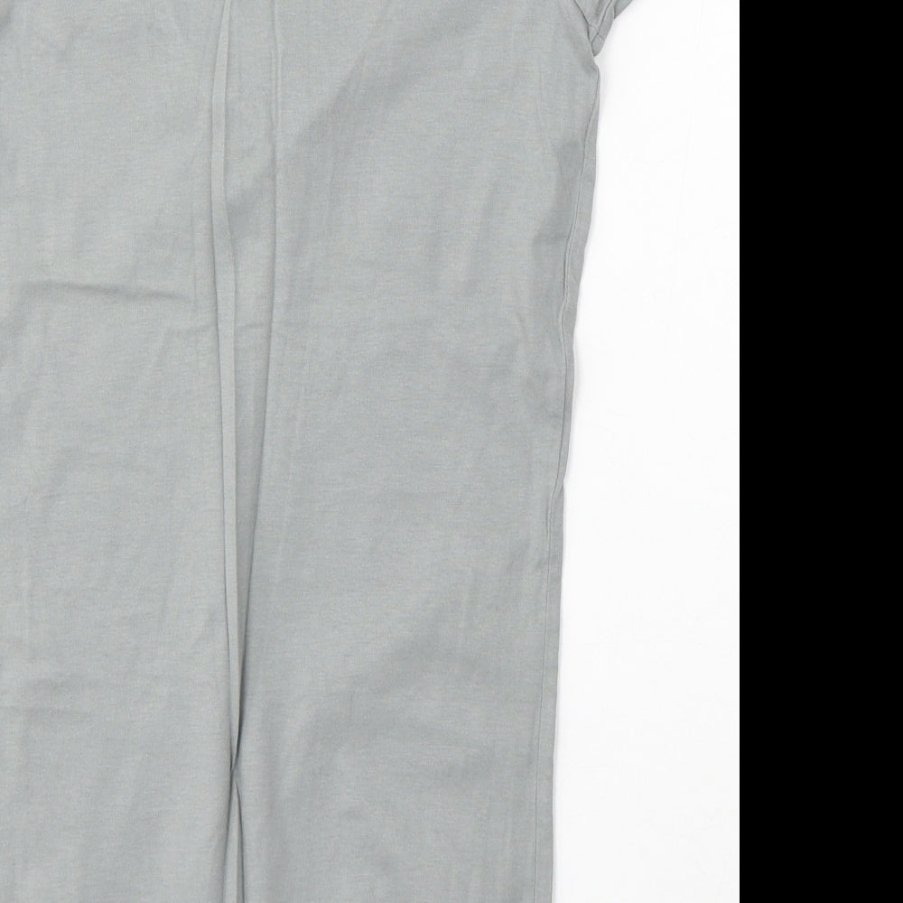 New Look Womens Grey V-Neck Cotton Pullover Jumper Size 8