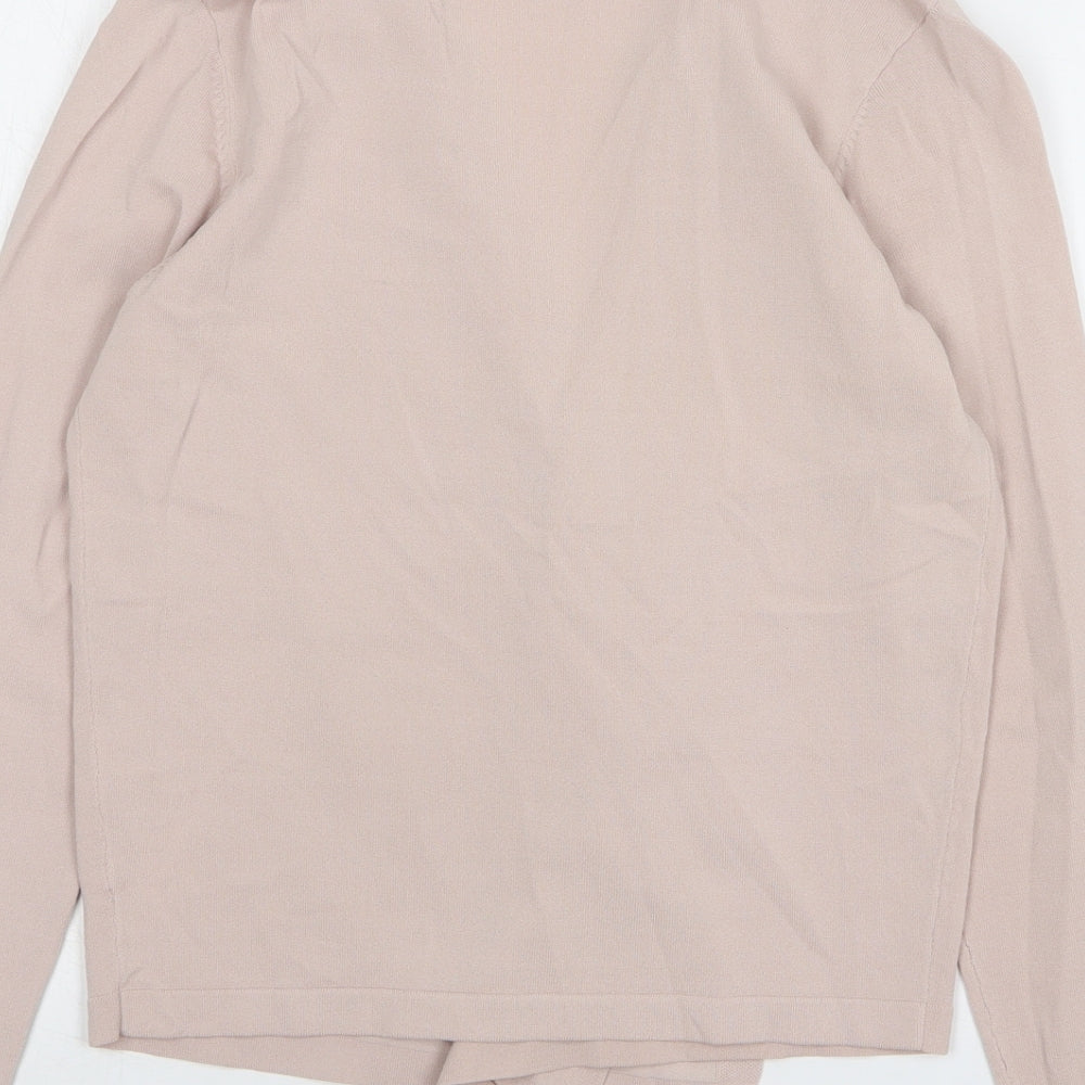 Gallery Womens Pink V-Neck Viscose Cardigan Jumper Size M