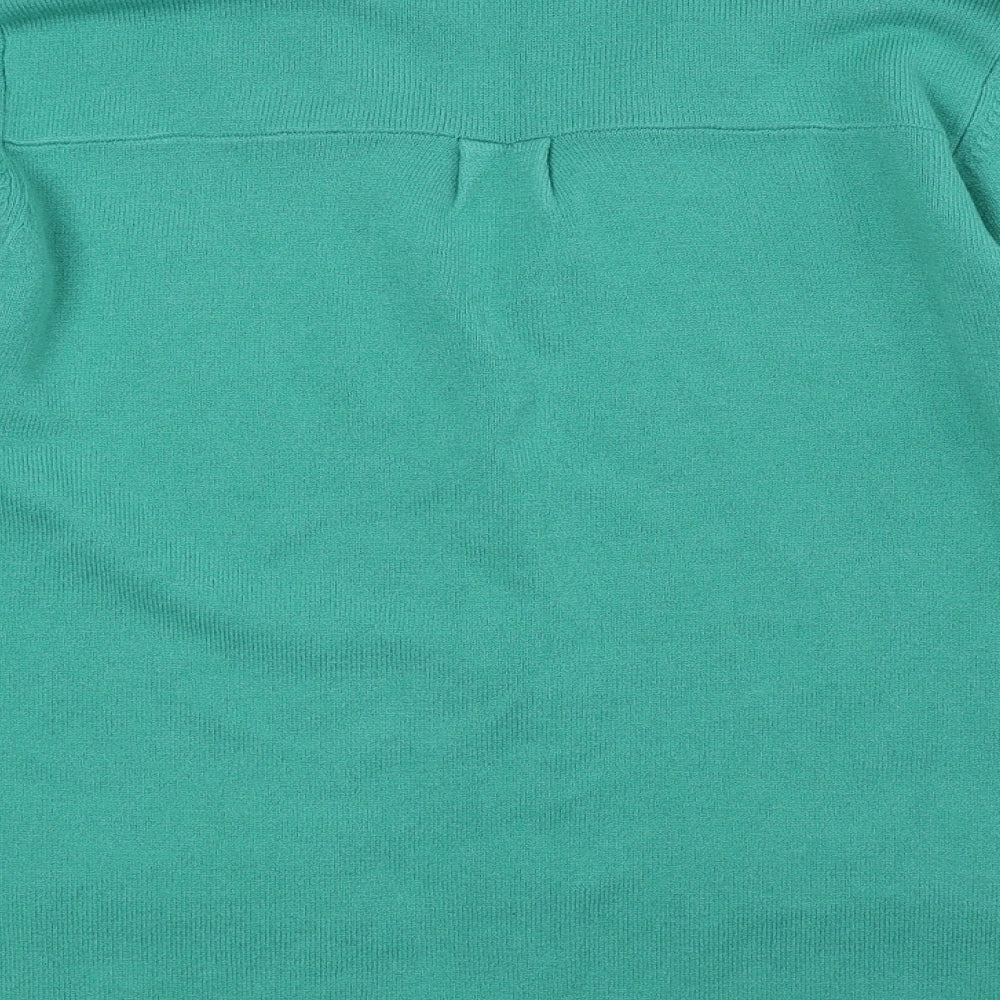 Filati Womens Green V-Neck Cardigan Jumper Size L