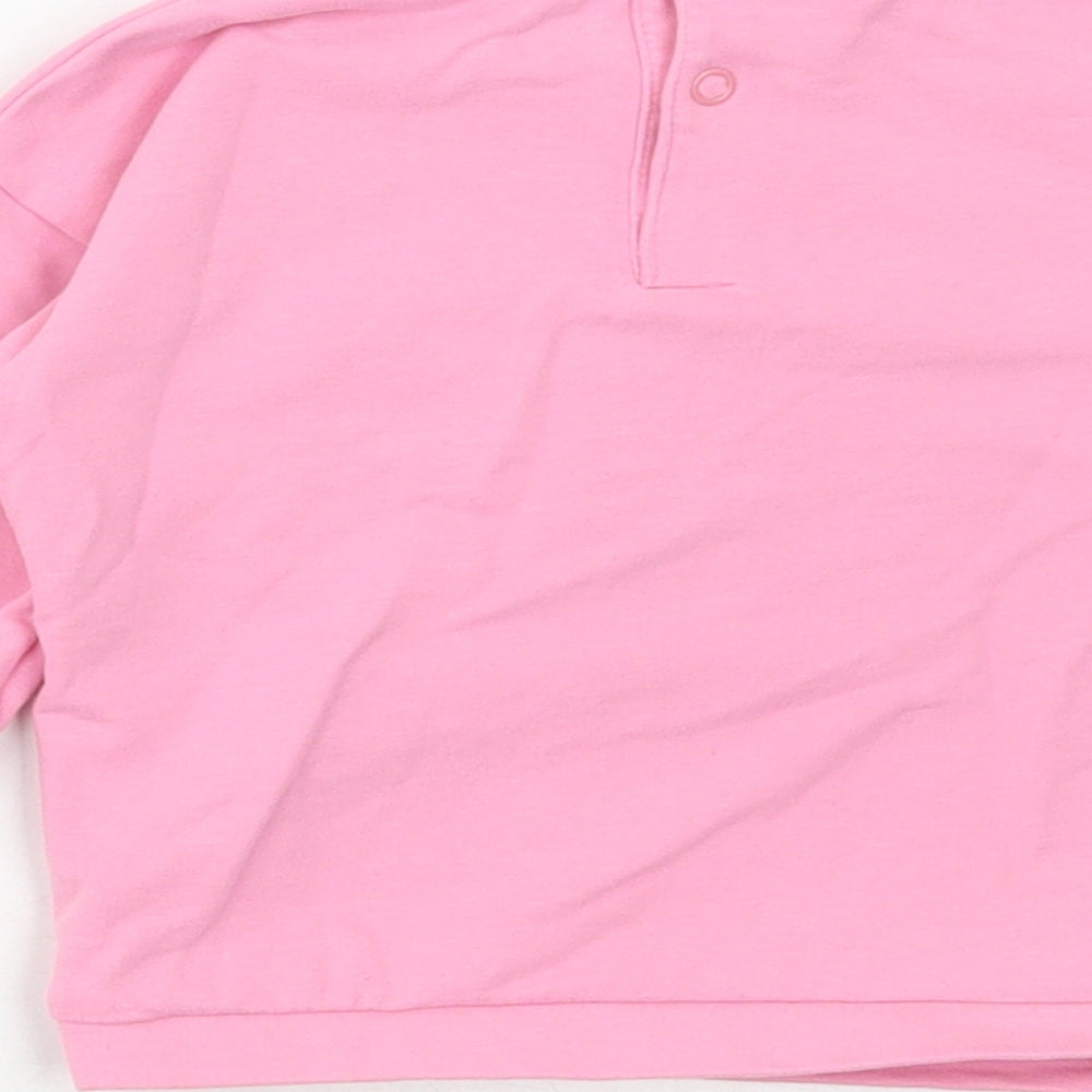Marks & Spencer Girls Pink Cotton Pullover Jumper Size 3-6 Months Snap - Sunny Days