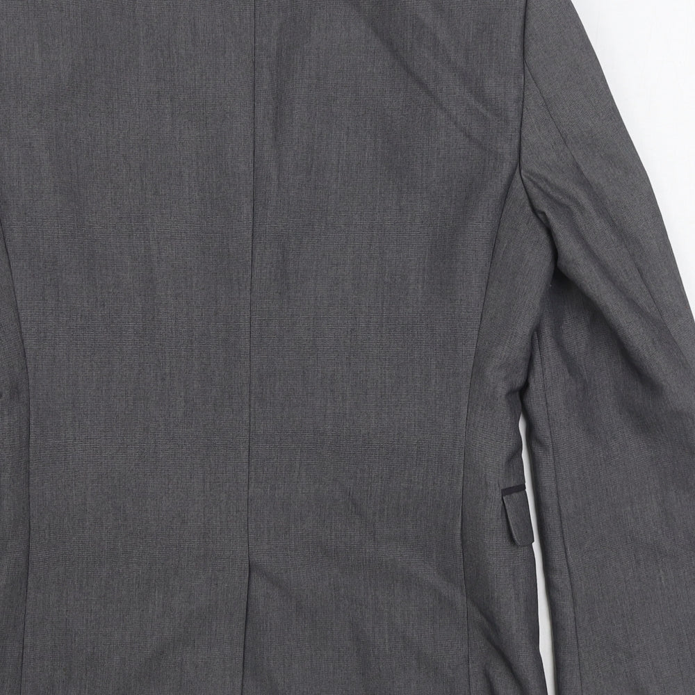 NEXT Mens Grey Polyester Jacket Suit Jacket Size 36