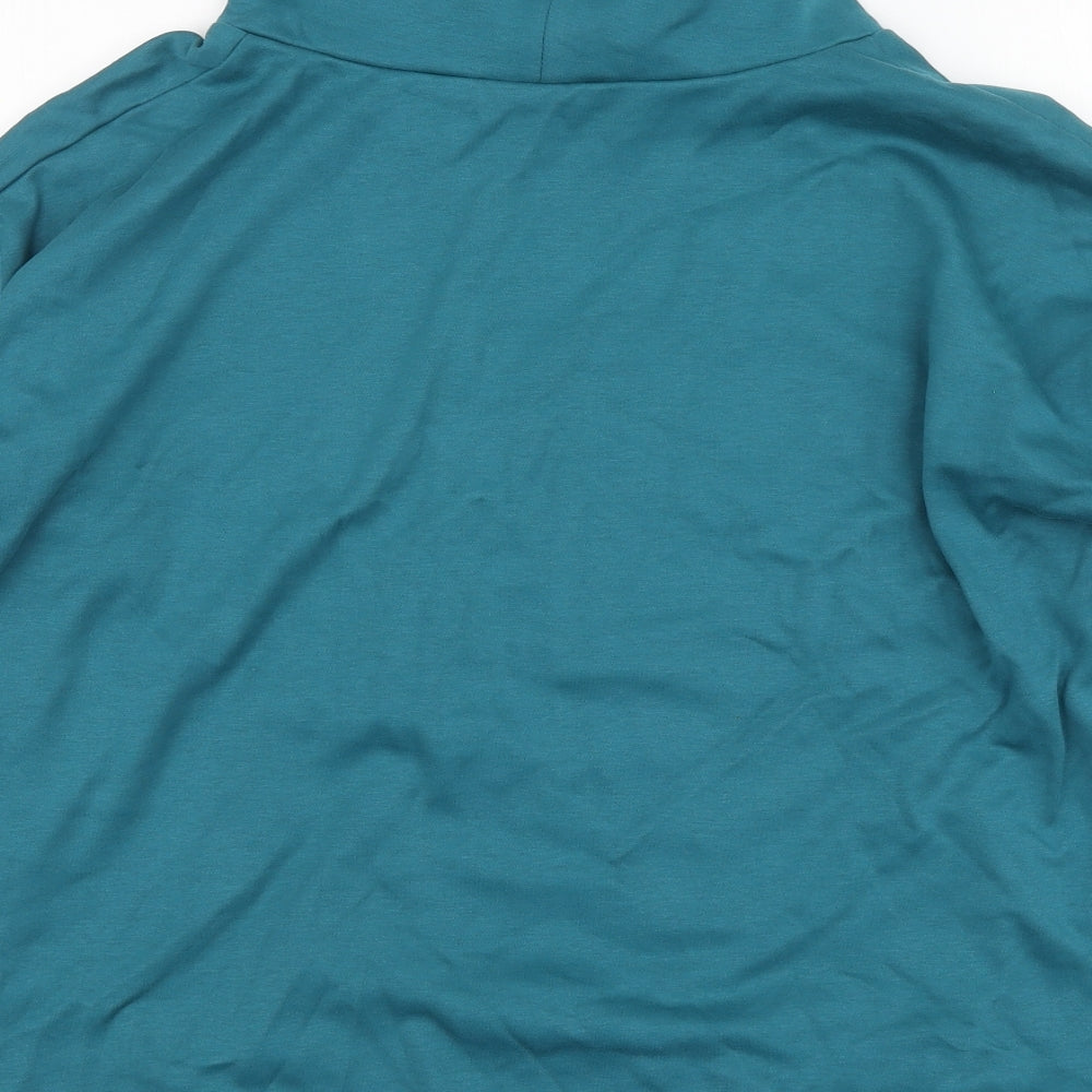 Gallery Womens Blue Cotton Pullover Sweatshirt Size S