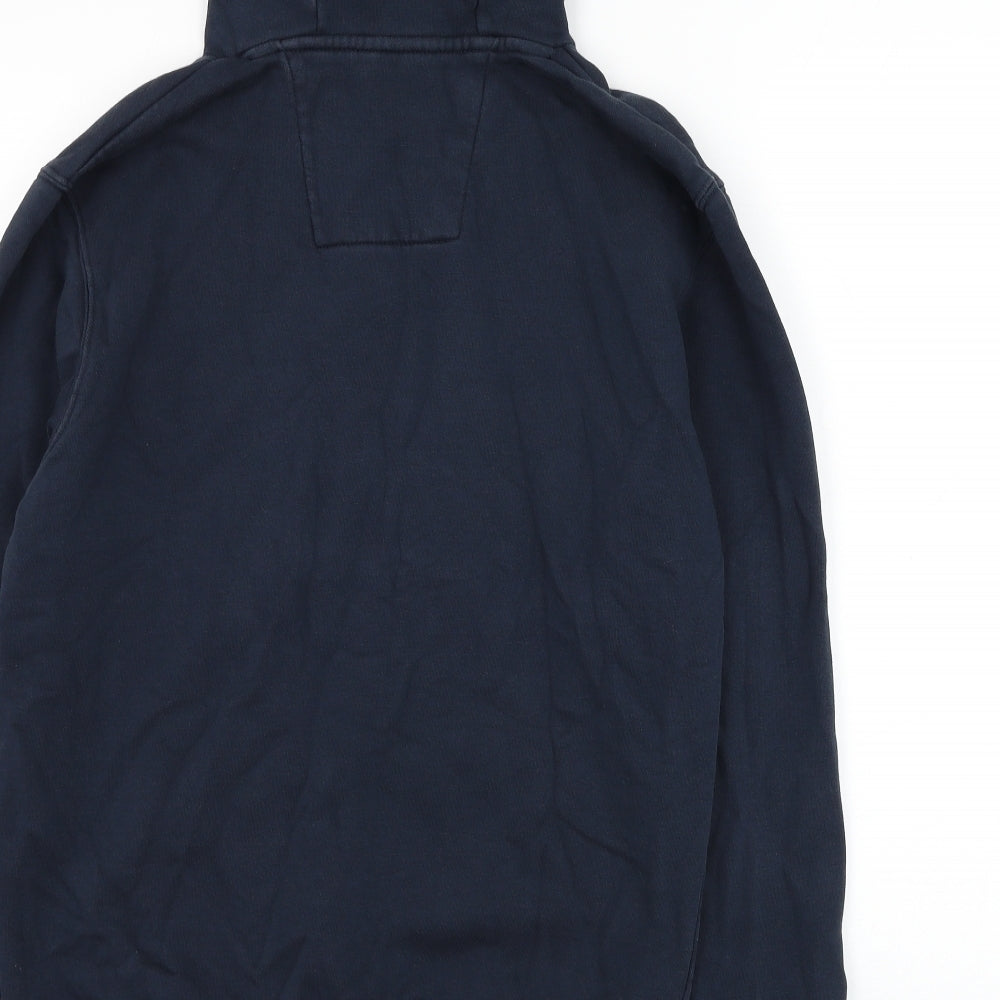 F&F Mens Blue Cotton Pullover Hoodie Size S