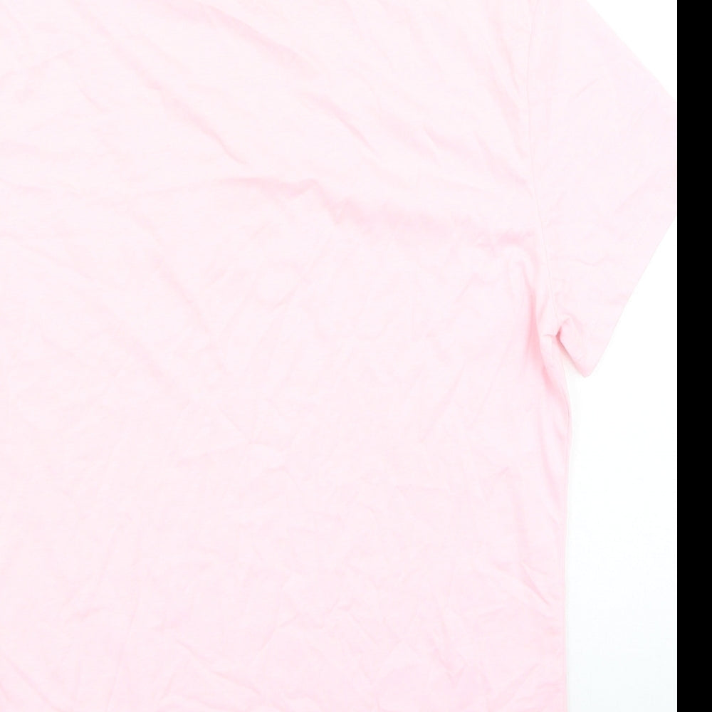 Papaya Womens Pink Polyester Basic T-Shirt Size 10 Roll Neck - Love