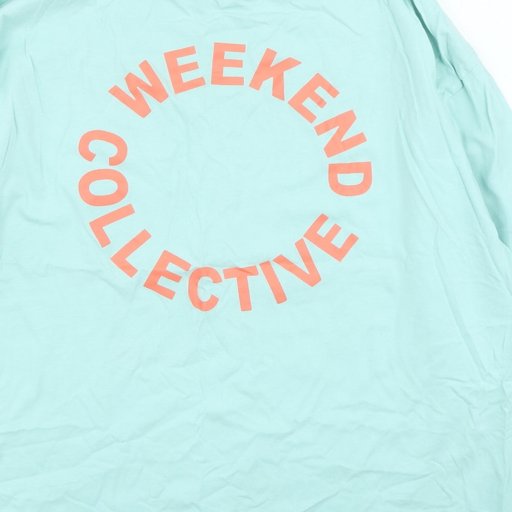 ASOS Womens Green Polyester Basic T-Shirt Size 10 Round Neck - weekend collective