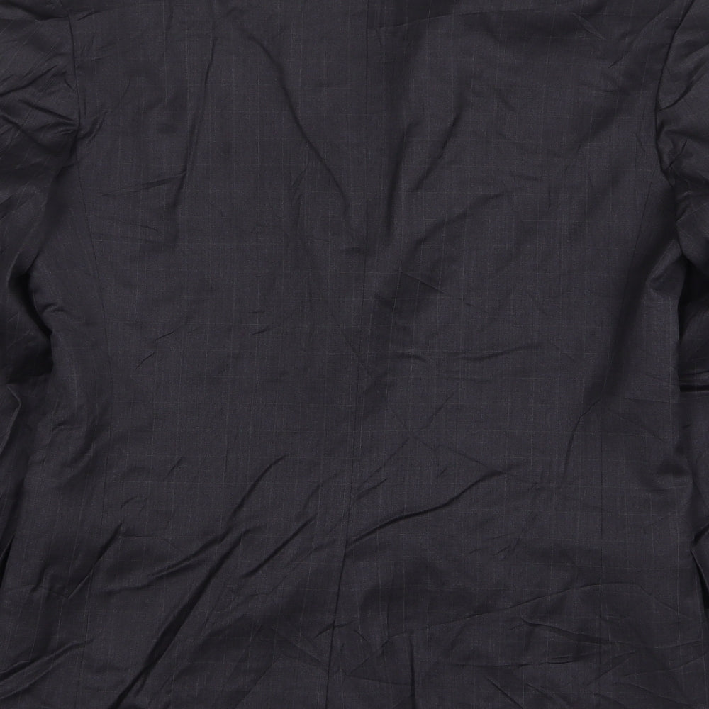 NEXT Mens Grey Check Wool Jacket Suit Jacket Size 36