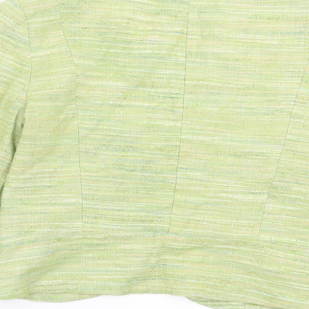 Topshop Womens Green Jacket Size 10 - Pull On