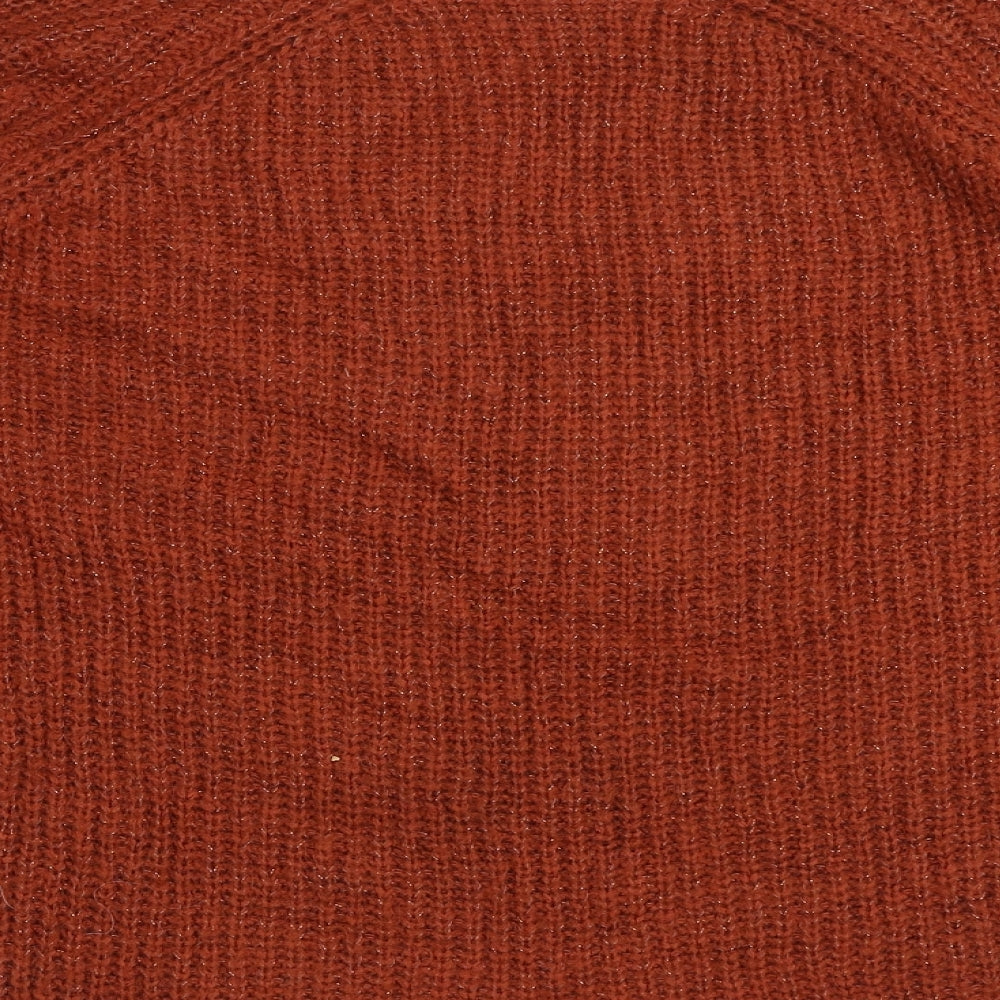 Great Plains Womens Brown Round Neck Acrylic Pullover Jumper Size S