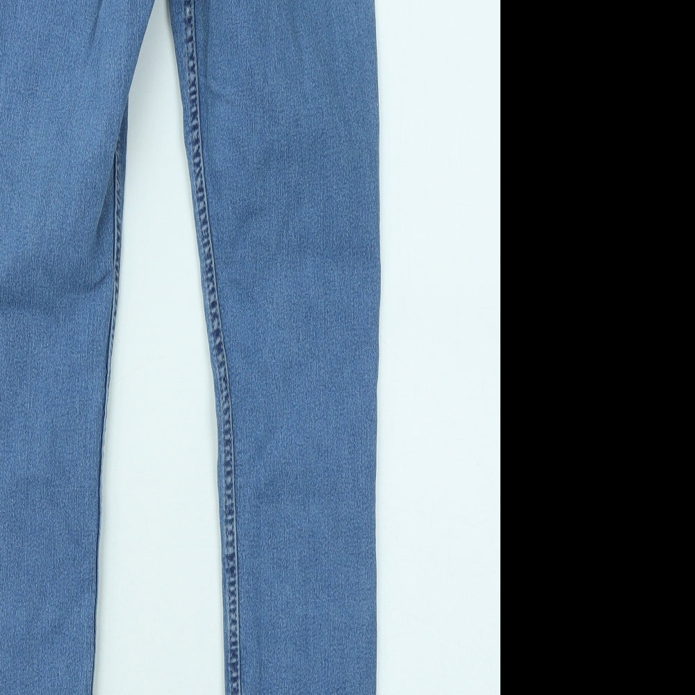 H&M Womens Blue Cotton Skinny Jeans Size 28 in L26 in Regular Zip