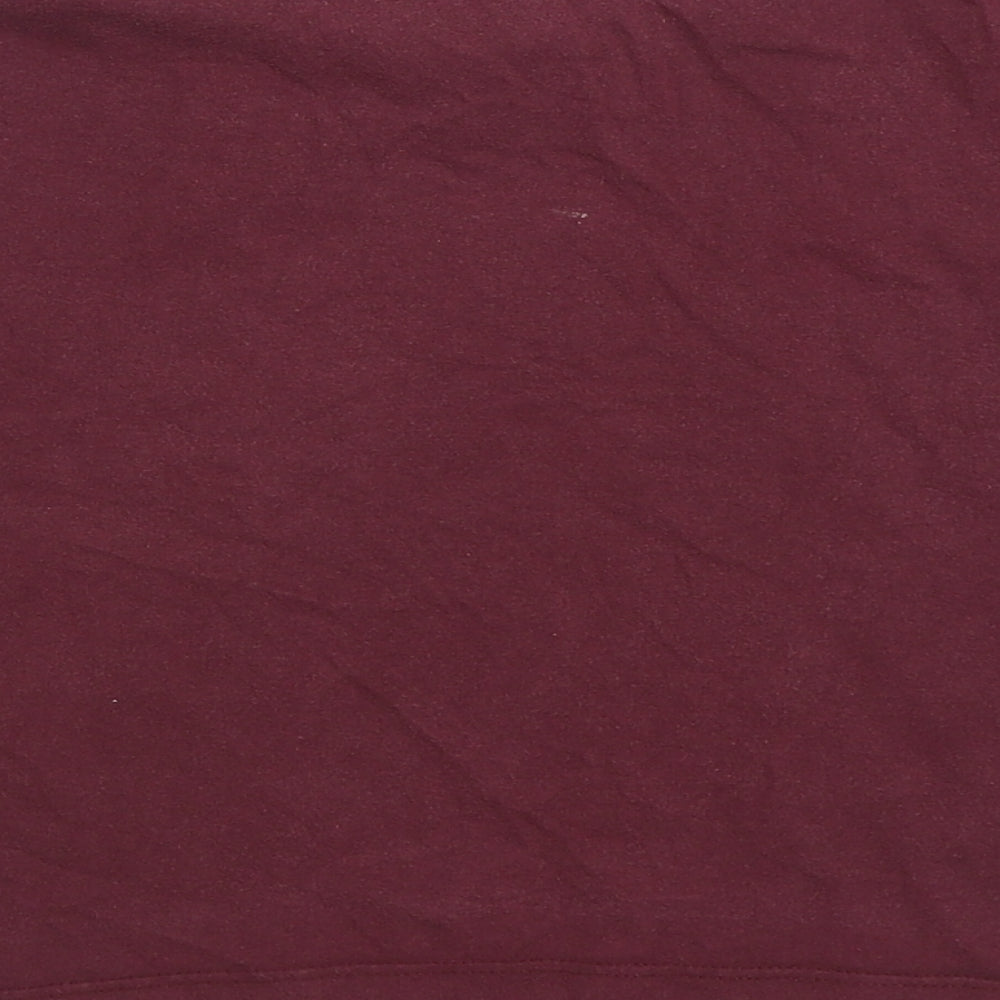 Topshop Womens Purple Floral 100% Cotton Basic T-Shirt Size 4 Round Neck