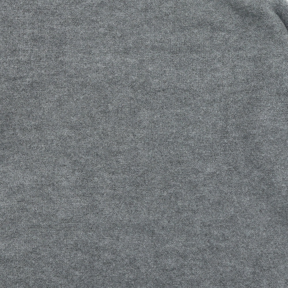 Stradivarius Womens Grey High Neck Acetate Pullover Jumper Size S