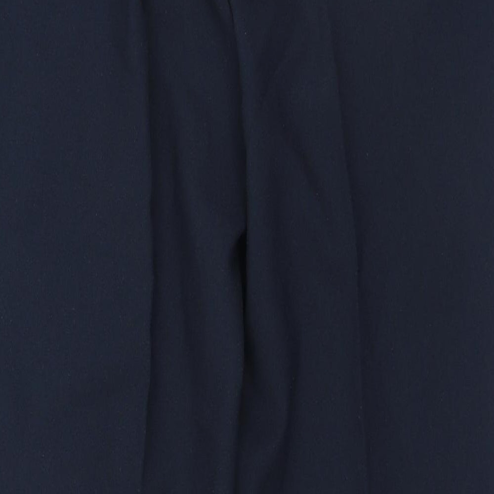 Dunnes Stores Womens Blue Polyester Trousers Size 14 L26 in Regular Zip