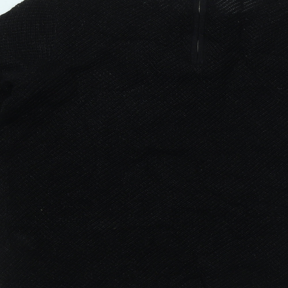 NEXT Womens Black Round Neck Cotton Pullover Jumper Size 10