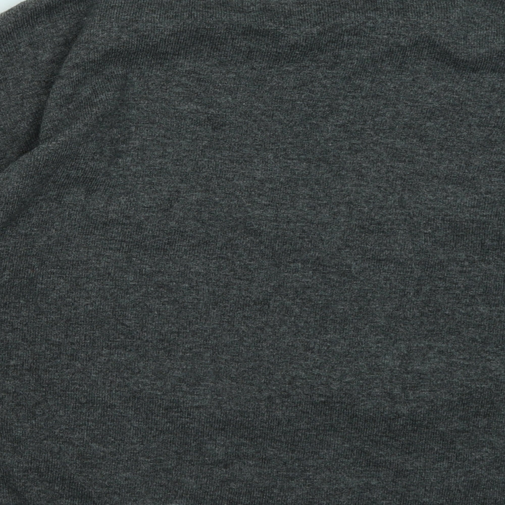 Warehouse Womens Grey Round Neck Acrylic Pullover Jumper Size 8