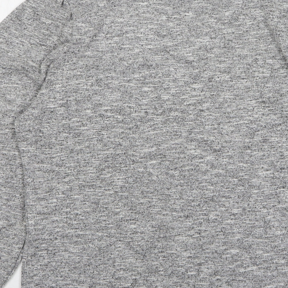 New Look Womens Grey Collared Polyester Pullover Jumper Size 14