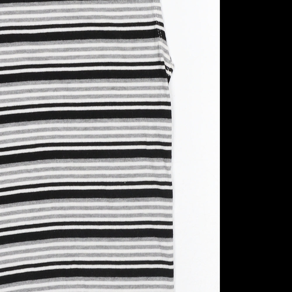Atmosphere Womens Multicoloured Striped Polyester Jersey Tank Size 6 Round Neck - Stripes