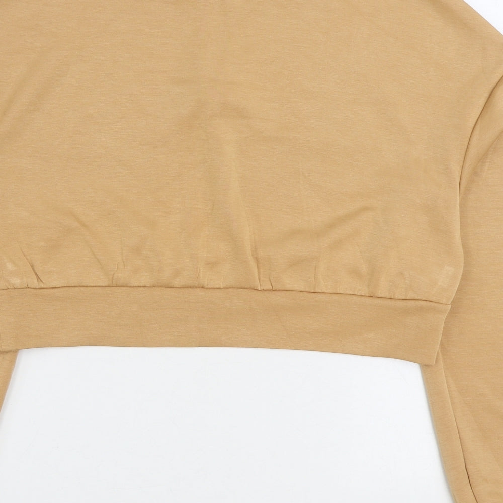 Gilly Hicks Womens Brown Polyester Pullover Sweatshirt Size M Pullover - Cropped