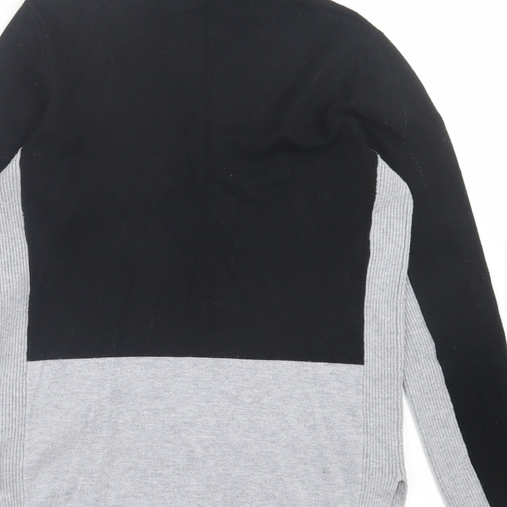 Papaya Womens Grey High Neck Viscose Pullover Jumper Size 14