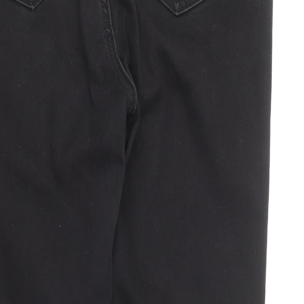 Dunnes Womens Black Cotton Skinny Jeans Size 10 L26 in Regular Button